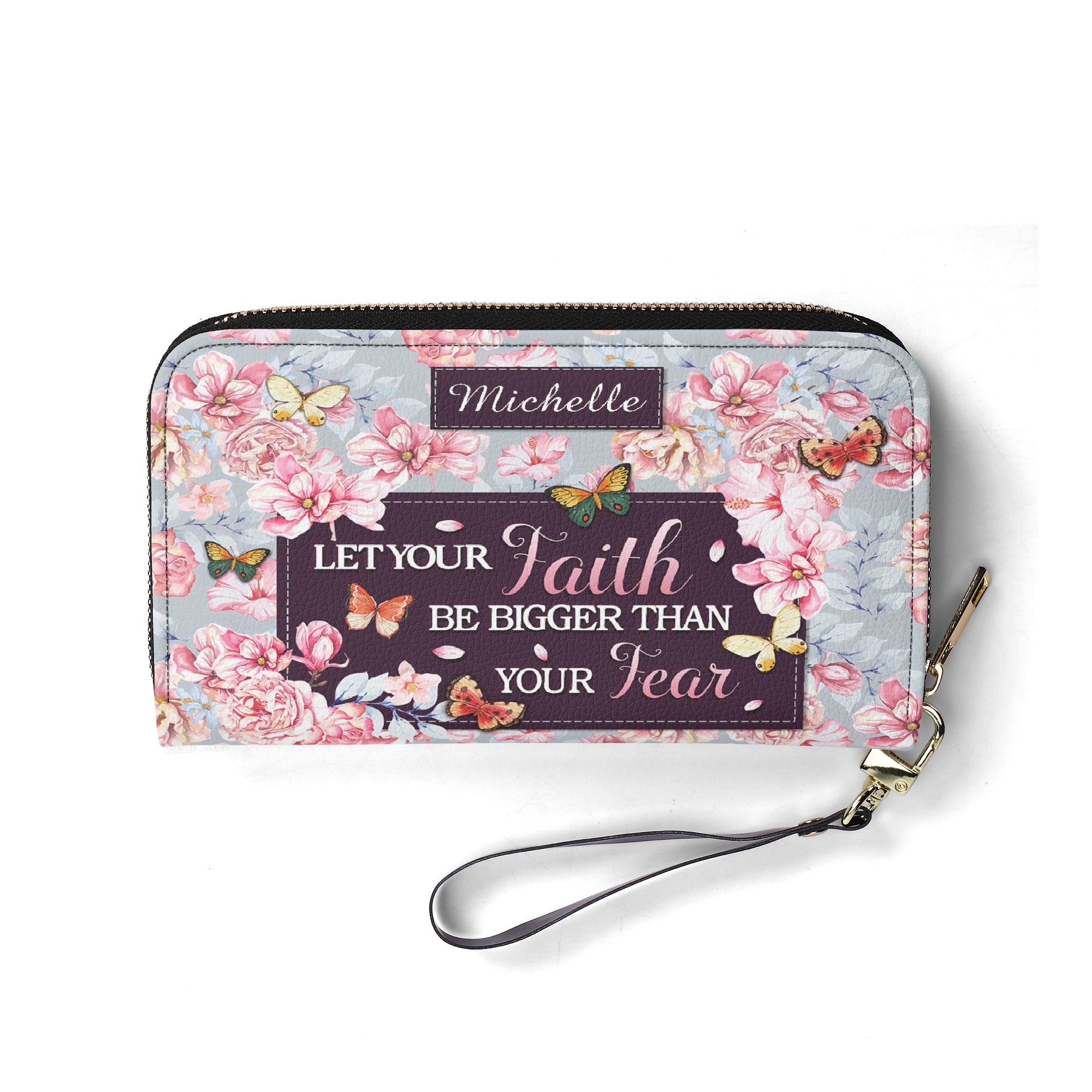 Let Your Faith Be Bigger Than Your Fear Leather Bag, Custom Leather Bag With Bible Verse. BLAF08